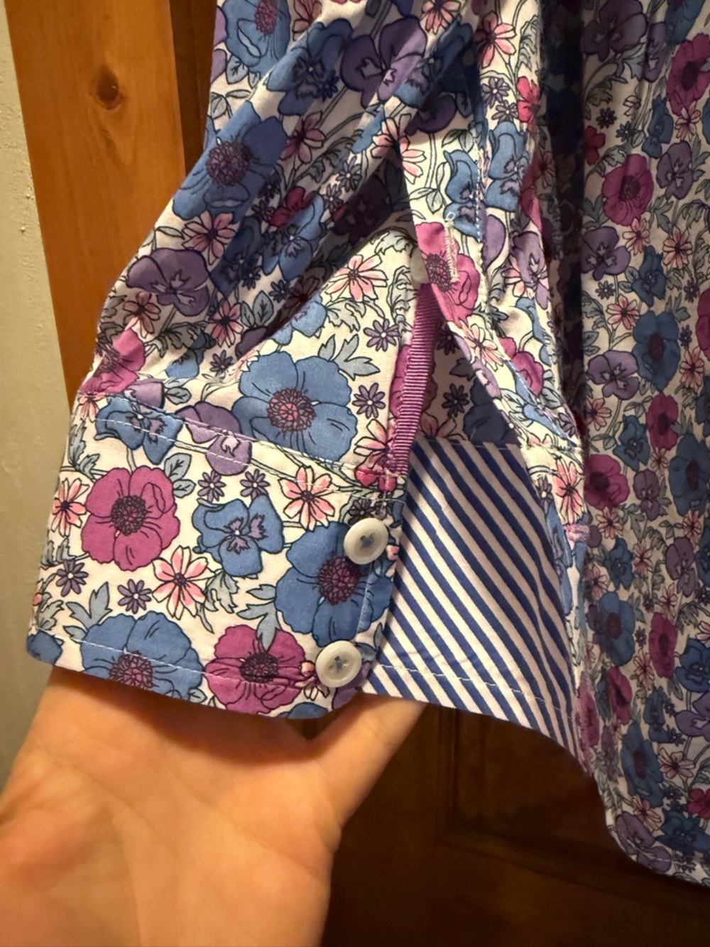 Talbots lightweight floral cotton blouse 2X - Picture 4 of 10